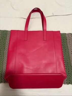 Everlane Red Leather Tote